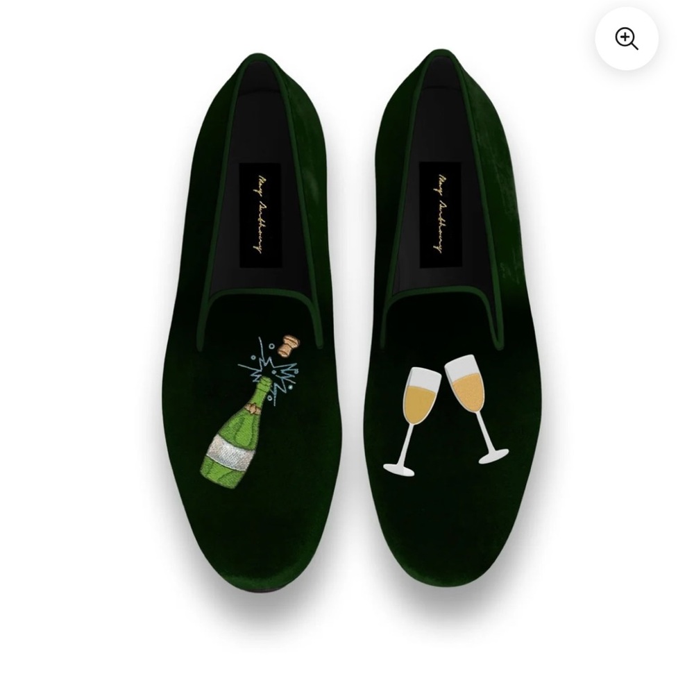 Luxury Green Velvet Loafers by